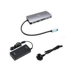 i-tec USB-C Metal Nano Dock HDMI/VGA with LAN + Charger 112W