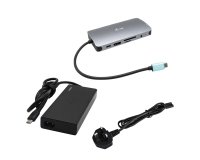 i-tec Metal USB-C Nano Dock HDMI/VGA with LAN + Universal Charger 77 W