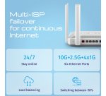 Keenetic Titan (KN-1812) Routeur Multi-Gigabit Wi-Fi 7 maillé BE7200 avec commutateur intelligent 1×10G, 1×2.5G et 4×1G, ports USB 3.2 et 2.0 multifonctions