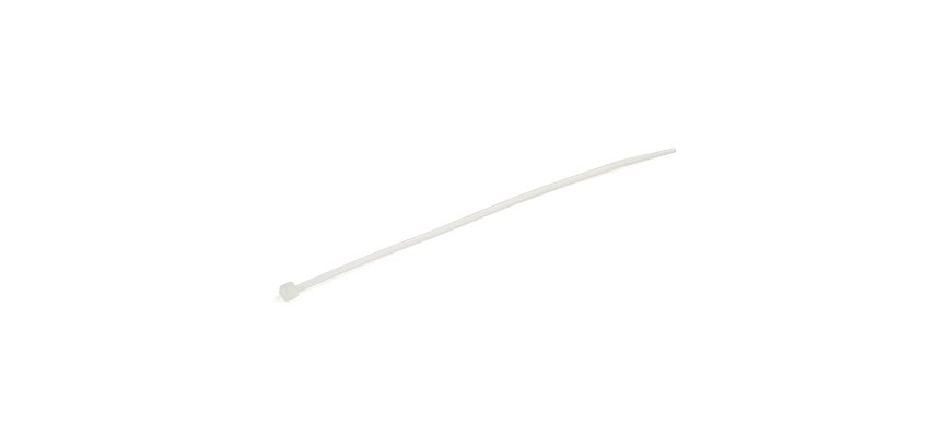 StarTech.com Lot de 100 Attaches de Câbles de 15cm - Largeur 3,6mm, Diamètre du Faisceau 39mm, Résistance à la Traction 18kg, Attaches Autobloquantes en Nylon avec Extrémité Incurvée, Homologuées UL, Blanches - TAA