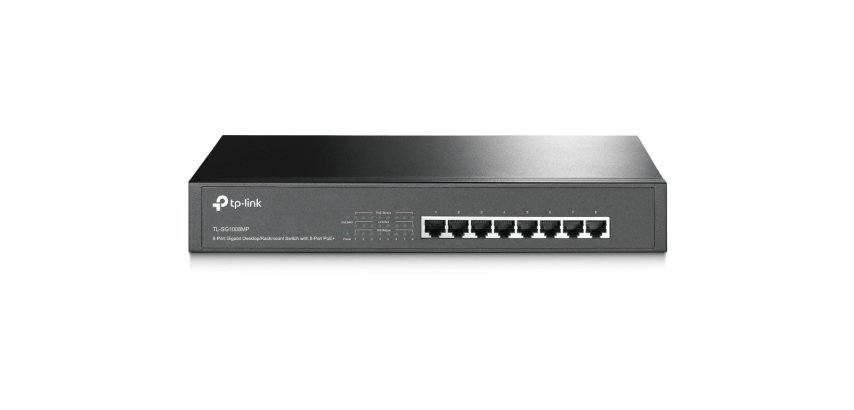 TP-Link TL-SG1008MP commutateur réseau Non-géré Gigabit Ethernet (10/100/1000) Connexion Ethernet, supportant l'alimentation via ce port (PoE) Noir