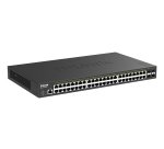 D-Link DGS-1250-52XP Géré L2+/L3 Gigabit Ethernet (10/100/1000) Connexion Ethernet, supportant l'alimentation via ce port (PoE) Bureau Noir