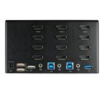 StarTech.com Switch KVM 2 Ports Quadruple Écran DisplayPort - 4K 60Hz UHD HDR - Concentrateur KVM 4K DP 1.2 avec 2 Ports USB 3.0 (5Gbps) & 4 Ports USB 2.0 HID, Audio - Commutation Raccourci Clavier - TAA