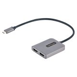 StarTech.com Adaptador USB-C a HDMI Doble - Hub MST USB Tipo C - Divisor Extensor de Monitor HDMI 4K 60Hz para Portátil - HDR - con Cable Incorporado Extra Largo - Solamente para Windows