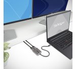 StarTech.com Adaptador USB-C a HDMI Doble - Hub MST USB Tipo C - Divisor Extensor de Monitor HDMI 4K 60Hz para Portátil - HDR - con Cable Incorporado Extra Largo - Solamente para Windows