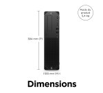 HP Z2 G9 Intel® Core™ i7 i7-14700 16 Go DDR5-SDRAM 512 Go SSD NVIDIA T400 Windows 11 Pro SFF Station de travail AI Workstation Noir