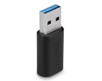 Lindy 41904 cambiador de género para cable USB 3.2 Type A USB 3.2 Type C Negro
