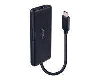 Lindy 43358 base para portátil y replicador de puertos Alámbrico USB 3.2 Gen 1 (3.1 Gen 1) Type-C Negro