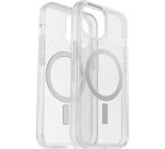 OtterBox Symmetry Series Clear pour MagSafe pour iPhone 15, Stardust (Clear Glitter)