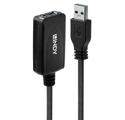 Lindy 43155 cavo USB USB 3.2 Gen 1 (3.1 Gen 1) 5 m USB A Nero
