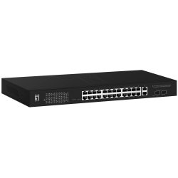 LevelOne GEP-2841 switch di rete Gestito L2 Gigabit Ethernet (10/100/1000) Supporto Power over Ethernet (PoE) 1U Nero