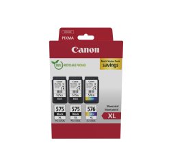 Canon PG575 XL + CL576 XL Pack 2 cartouches noires + couleurs pour imprimante jet d'encre