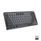 Logitech MX Mini Mechanical teclado Oficina RF Wireless + Bluetooth QWERTY Internacional de EE.UU. Grafito, Gris