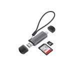 Conceptronic BIAN05G 2-in-1 USB 3.0 Dual Plug Card Reader, SD/MicroSD 3.0, UHS-I