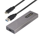 StarTech.com Boîtier Externe SSD M.2 NVMe/SATA - Boîtier Disque Dur SSD M.2 PCIe/SATA - Boîtier SSD M.2 - Boîtier pour SSD M.2 avec Câbles Hôtes USB-C et USB A - Boîtier M.2 NVMe Compatible 2230/2242/2260/2280