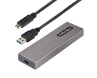 StarTech.com Boîtier Externe SSD M.2 NVMe/SATA - Boîtier Disque Dur SSD M.2 PCIe/SATA - Boîtier SSD M.2 - Boîtier pour SSD M.2 avec Câbles Hôtes USB-C et USB A - Boîtier M.2 NVMe Compatible 2230/2242/2260/2280