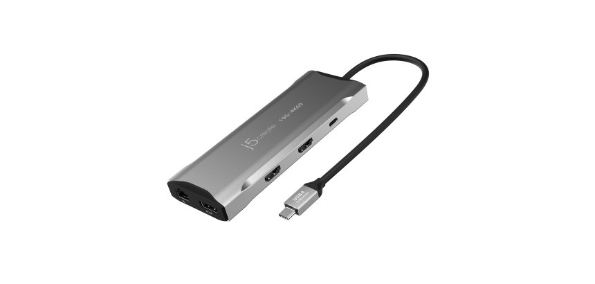 j5create JCD397-N Miniestación de acoplamiento 4K60 Elite USB-C® para tres monitores de 10 Gbps