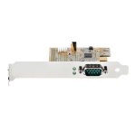 StarTech.com PCI Express Serial Card, PCIe to RS232 (DB9) Serial Interface Card, PC Serial Card w/ 16C1050 UART, Standard or Low Profile Brackets, COM Retention, Windows & Linux