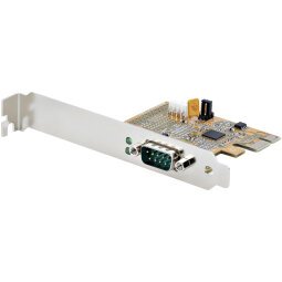 StarTech.com Carte Série PCI Express à 1 port - Carte d'Extension Série PCIe vers RS232 (DB9) - Adaptateur PCIe avec UART 16C1050, Supports Standard ou Profil Bas - Rétention COM, Windows et Linux