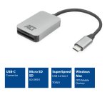 ACT USB-C kaartlezer voor SD en micro SD, SD 4.0 UHS-II