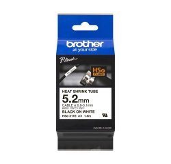 NASTRO TERMORESTRINGENTE 5.2 MM X 1.5 M. SFONDO BIANCO CON SCRITTA    NERA - COMPATIBILE CON PT-H500. PTE300VP E PT-E550WVP