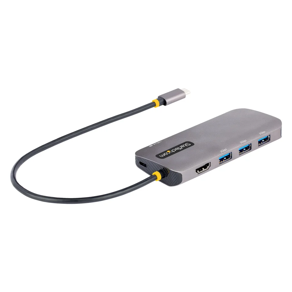 StarTech.com Adaptateur Multiport USB C - Adaptateur USB C vers HDMI 4K  60Hz - Hub USB A 3.2, 5Gbps à 3 ports - 100W Power Delivery PassTrough -  Dock USB C avec