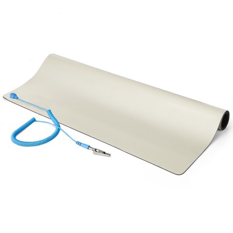 StarTech.com Tapis Antistatique ESD - Tapis de Bureau ESD Universel - Sous-couche pour Réparation d'Appareils Électroniques - Tapis de Travail avec Câble de Mise à la Terre Détachable, ANSI/ESD S 4.1, 60x120cm