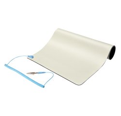 StarTech.com Tapis Antistatique ESD - Tapis de Bureau ESD Universel - Sous-couche pour Réparation d'Appareils Électroniques - Tapis de Travail avec Câble de Mise à la Terre Détachable, ANSI/ESD S 4.1, 30x46cm