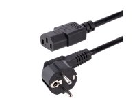 StarTech.com Cable de 1m (3 pies) de Alimentación para Ordenador, 18AWG, UE Schuko a C13, 250V 10A, Cable de Corriente, Cable de Fuente de Alimentación para Ordenador
