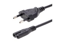 StarTech.com Cable de 2m de Alimentación para Ordenador Portátil o Impresora , UE a C7, 2,5A 250V, 18AWG, Cable de Repuesto para Portátil, Cable Cargador para Ordenador Portátil
