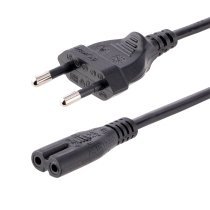 startechcom cable de 2m de alimentacian para ordenador portatil o impresora  ue a c7 25a 250v 18awg cable de repuesto para portatil cable cargador para ordenador portatil