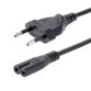 StarTech.com Cable de 2m de Alimentación para Ordenador Portátil o Impresora , UE a C7, 2,5A 250V, 18AWG, Cable de Repuesto para Portátil, Cable Cargador para Ordenador Portátil