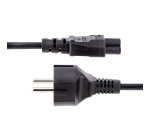StarTech.com Câble d'Alimentation pour Ordinateur Portable de 3m - Prise EU vers Connecteur C5, 2,5A 250V - Cordon d'Alimentation Clover Leaf/Mickey Mouse - Cordon Alimentation PC Portable