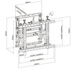 Equip Soporte de pared para vídeo pop-out de 45"-70