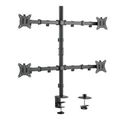 Equip Soporte de escritorio articulado para monitor cuádruple de 17"-32