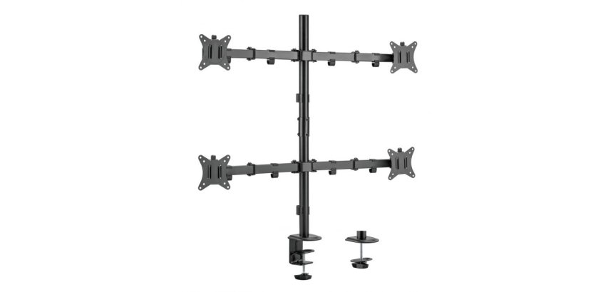 Equip Staffa di montaggio da scrivania per monitor quadrupli articolati da 17” a 32”