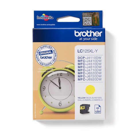 Brother LC-125XLY cartouche d'encre 1 pièce(s) Original Jaune