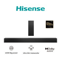 Hisense HS2100 altavoz soundbar Negro 2.1 canales 240 W