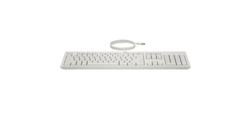 HP 225 Wired Mouse and KB G2 CWH Belgium - English localization AZERTY - Maus - AZERTY toetsenbord Inclusief muis Kantoor USB Wit