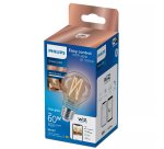 Philips Lampadina a filamento trasparente 7 W (Eq. 60 W) A60 E27