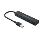 Conceptronic C4PUSB3 hub de interfaz USB 3.2 Gen 1 (3.1 Gen 1) Type-A 5000 Mbit/s Negro