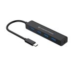 Conceptronic CTC4USB3 hub de interfaz USB 3.2 Gen 1 (3.1 Gen 1) Type-C 5000 Mbit/s Negro