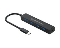 Conceptronic CTC4USB3 hub de interfaz USB 3.2 Gen 1 (3.1 Gen 1) Type-C 5000 Mbit/s Negro