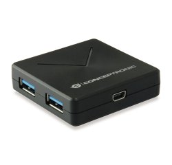 Conceptronic HUBBIES02B hub di interfaccia USB 3.2 Gen 1 (3.1 Gen 1) Mini-B 5000 Mbit/s Nero
