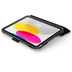 OtterBox Funda Symmetry Folio para iPad 10th gen, A prueba de Caídas y Golpes, con Tapa Folio, Testeada con los Estándares Militares, Negro, sin pack Retail