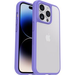 OtterBox Funda para iPhone 14 Pro Max React,resistente a golpes y caídas,Ultra-fina, Protectora,Testada con los estándares Militares anticaídas,Antimicrobiana,Purplexing