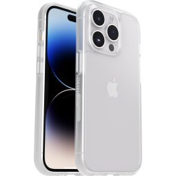 OtterBox Funda para iPhone 14 Pro Max React,resistente a golpes y caídas,Ultra-fina, Protectora,Testada con los estándares Militares anticaídas,Antimicrobiana,Clear