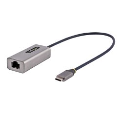 StarTech.com Adaptador USB-C a Ethernet - Adaptador USB 3.0 de Red Ethernet Gigabit 10/100/1000 Mbps - Adaptador USB Tipo C a RJ45 Ethernet - Cable de 30cm Incorporado - sin Controladores