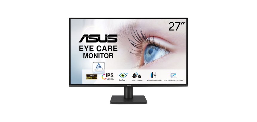 ASUS VA27AQ écran plat de PC 68,6 cm (27") 2560 x 1440 pixels Quad HD LCD Noir
