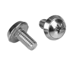StarTech.com Lot de 20 Vis M6 de 12mm, Écrous Cage à Trous Carrés et Outil de Montage, Kit de Fixation pour Baies de Serveurs, Armoires et Boîtiers de 19" ou 10", Argent - TAA
